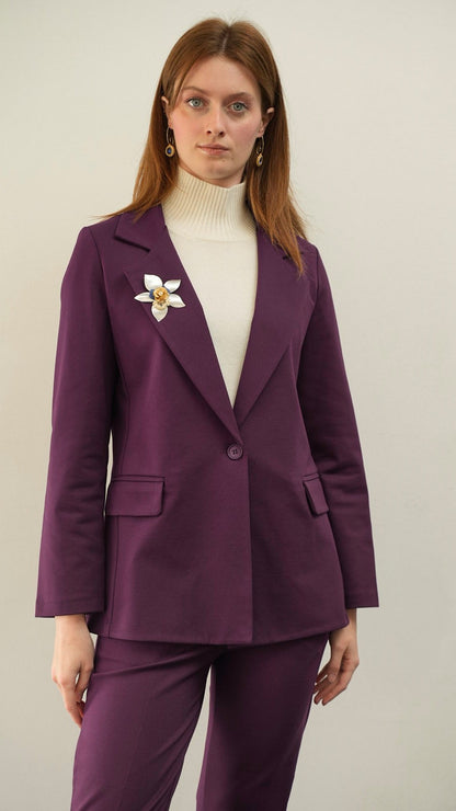 Lokita - Giacca basic in punto Milano - ART.LOK023/1283/25FWPR