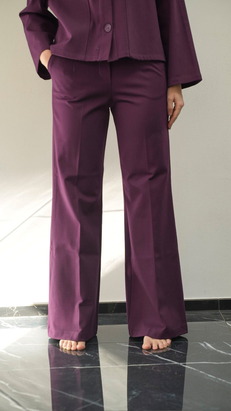 Lokita - Pantaloni zampetta punto Milano - ART.LOK024/1283/25FWPR