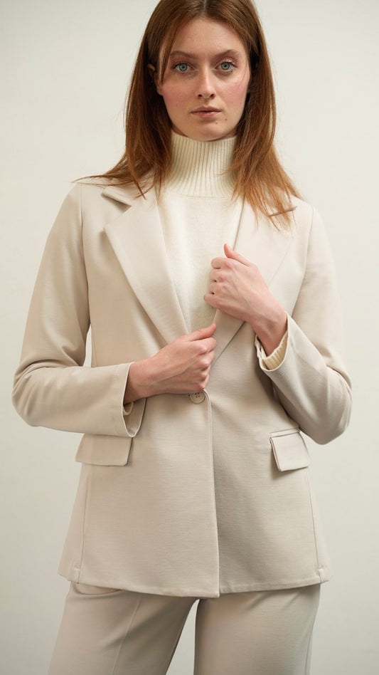 Lokita - Giacca basic in punto Milano - ART.LOK023/1283/25FWPR