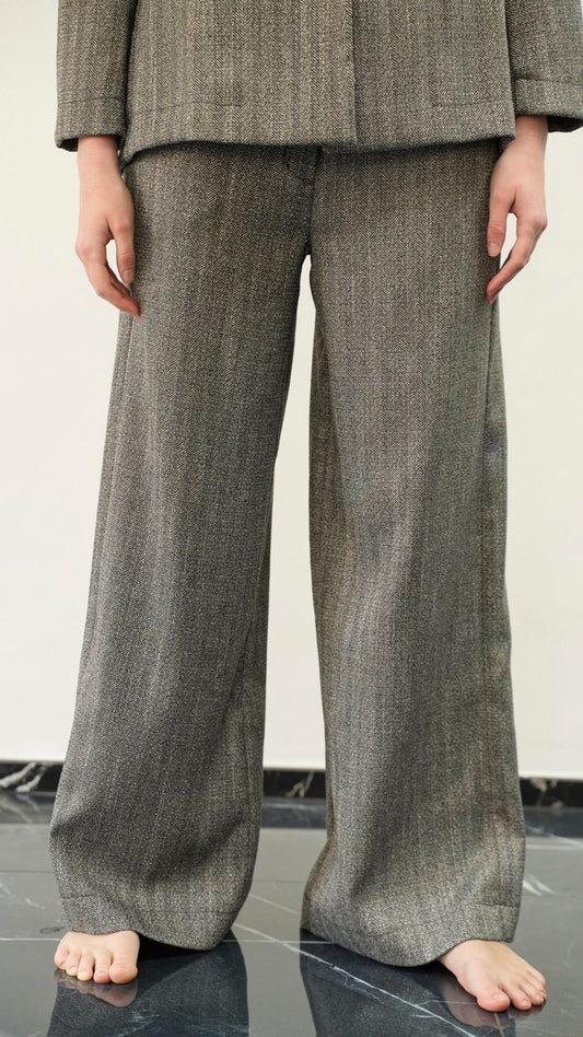 Lokita - Pantaloni palazzo spigato - ART.LOK152S/147/25FWPR