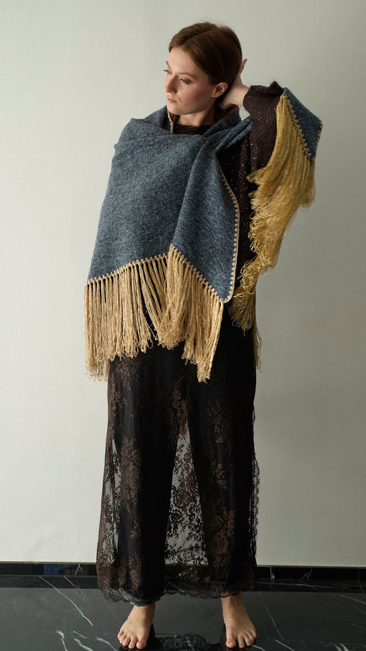 Via Roma - Limited edition scialle con frange