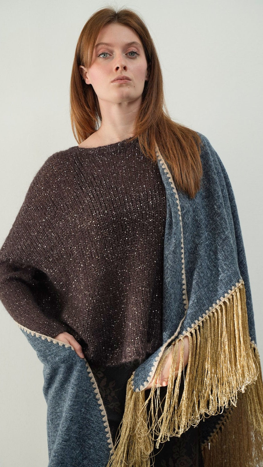 Via Roma - Limited edition scialle con frange