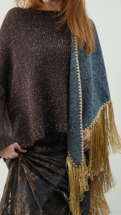 Via Roma - Limited edition scialle con frange