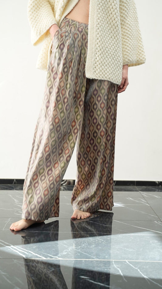 Kontatto - Pantaloni fantasia geometrica - ART.B841F