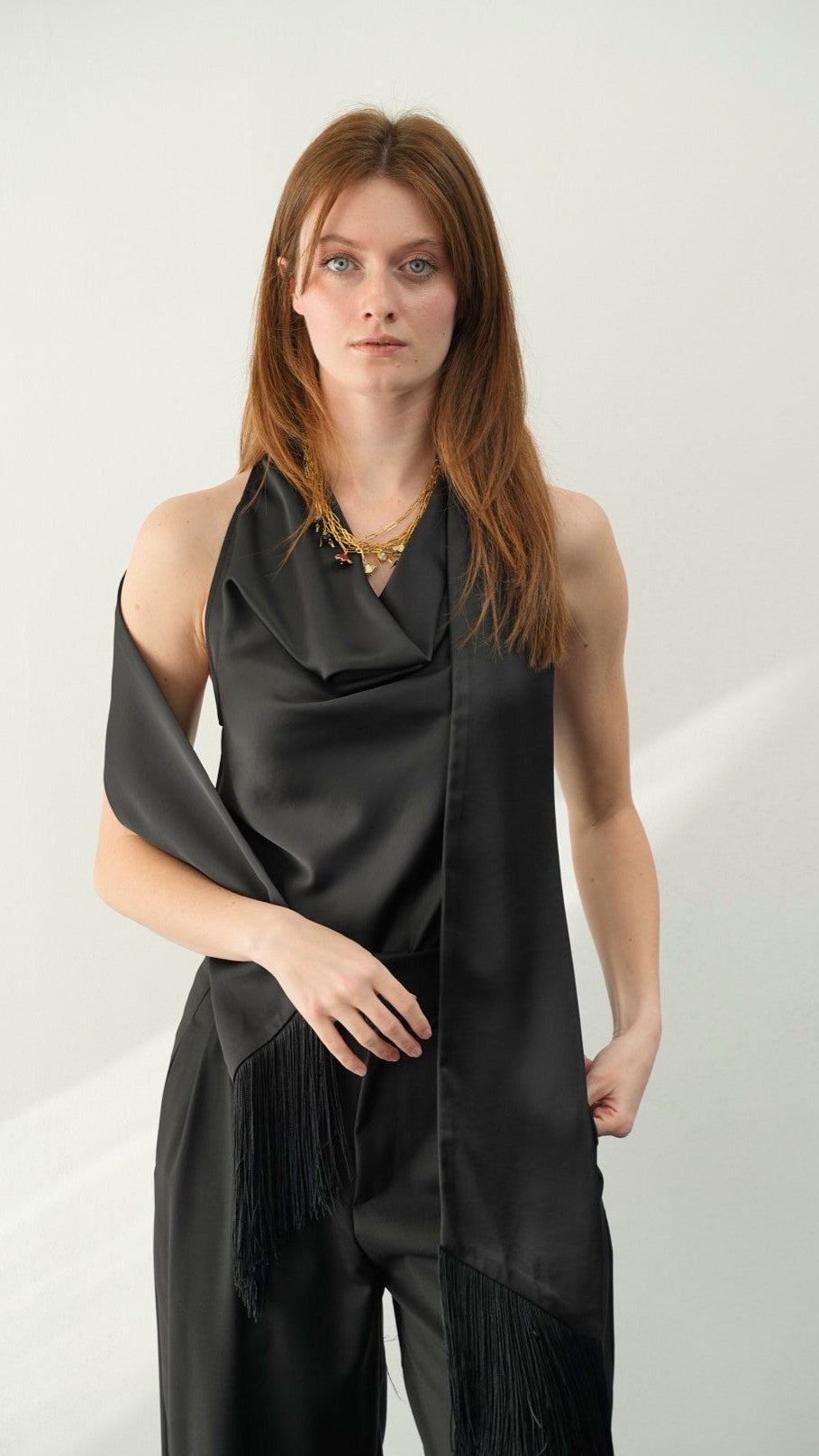 Kontatto - Top sciarpa frange - ART.YM2027F