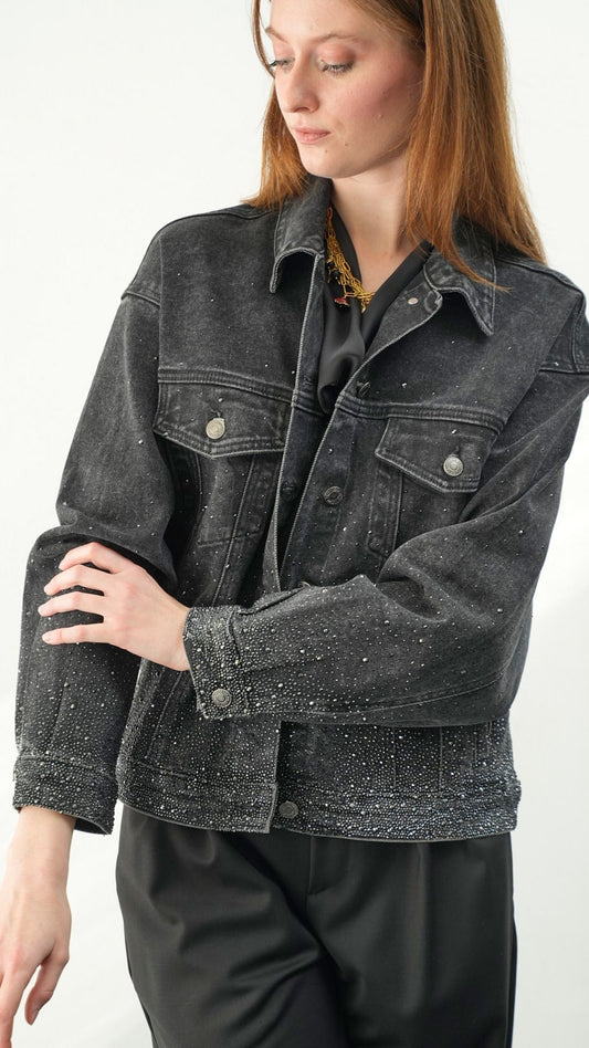 Kontatto - Giacca denim strass - ART.ZH118N