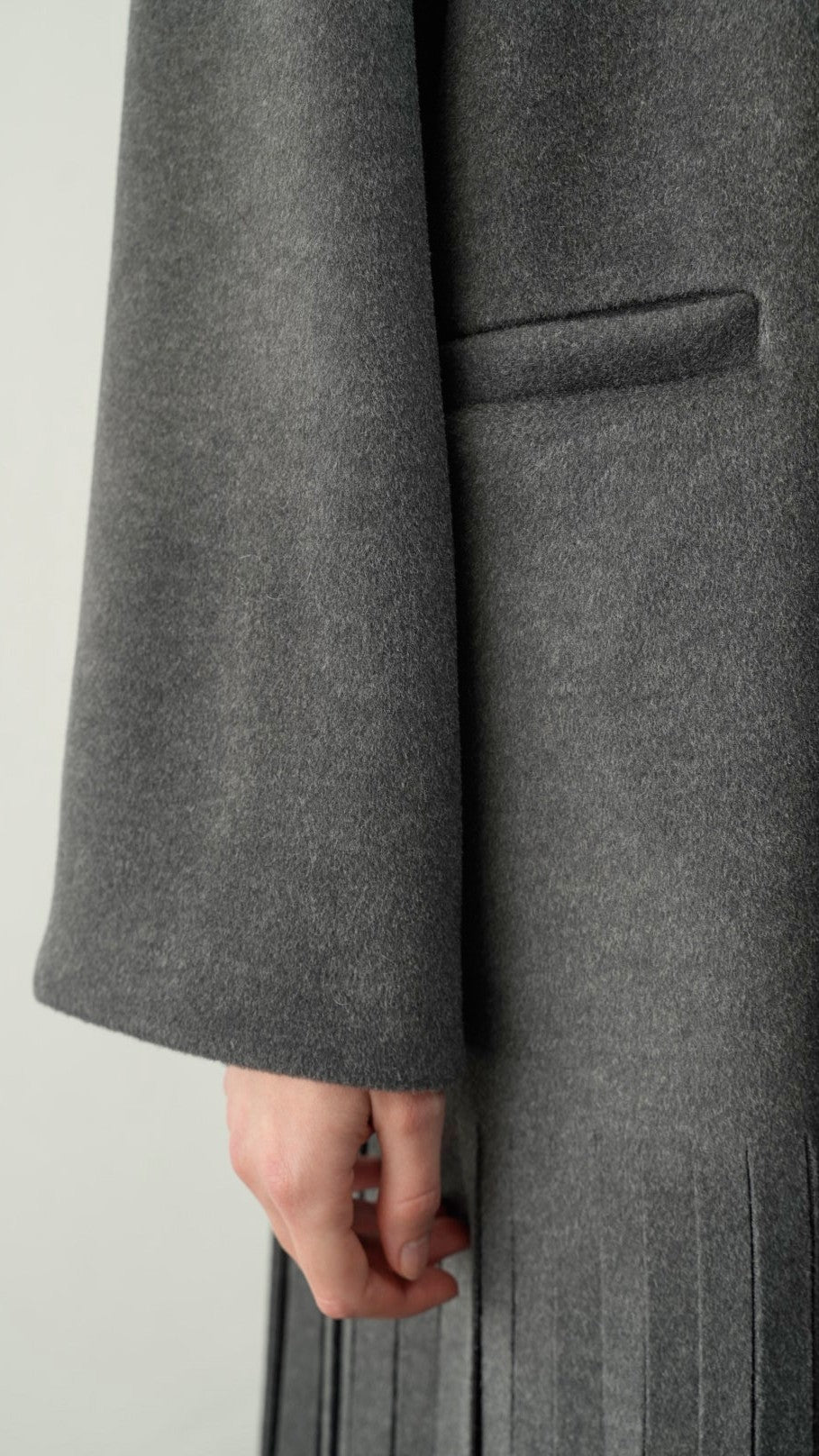 Tensione In - Cappotto frange antracite - ART.UO031