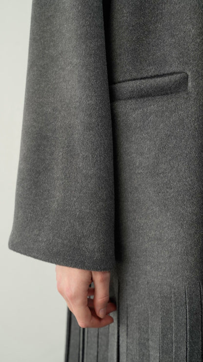 Tensione In - Cappotto frange antracite - ART.UO031