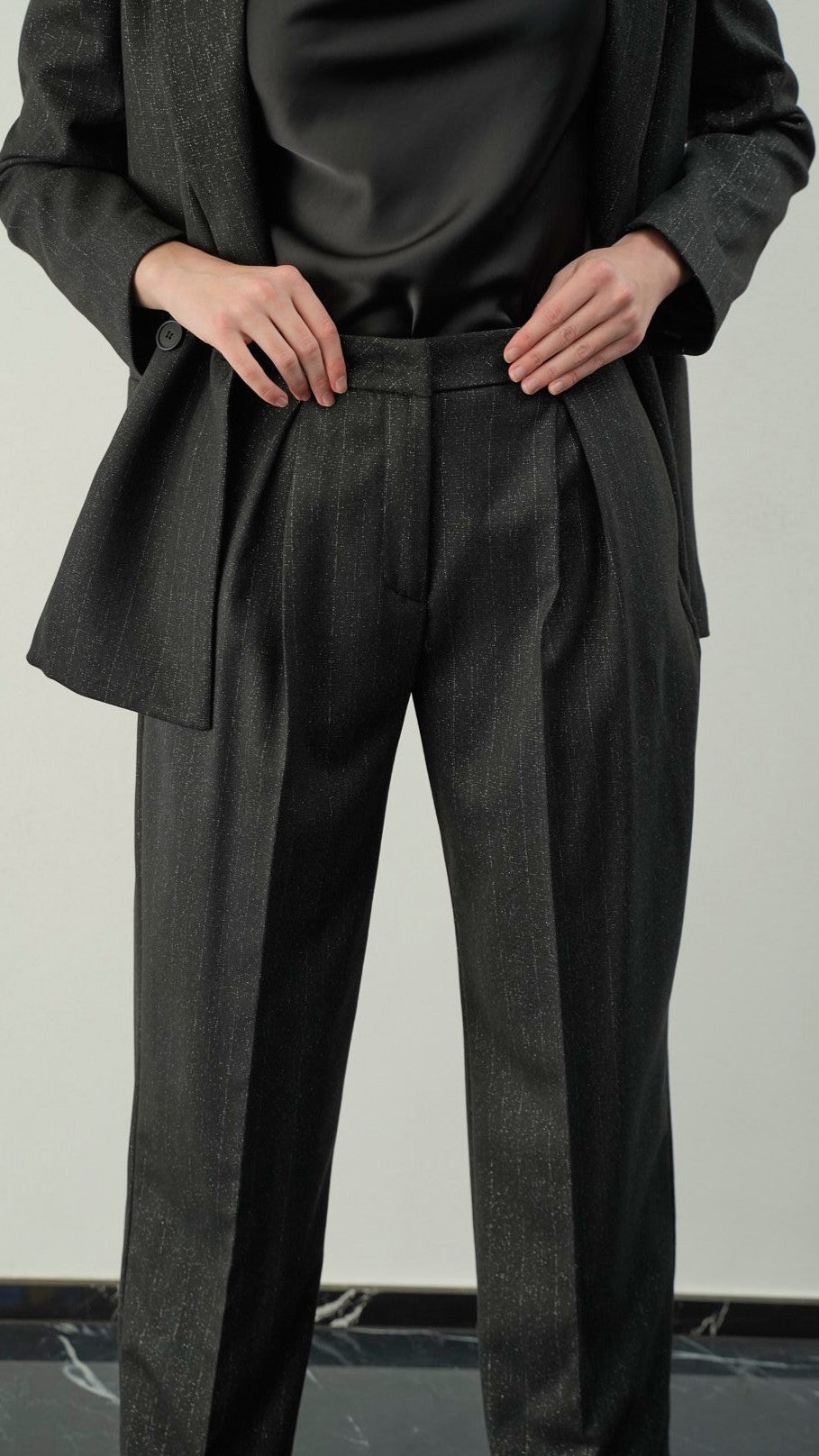 Kontatto - Pantaloni con pinces dettagli lurex - ART.CO231F