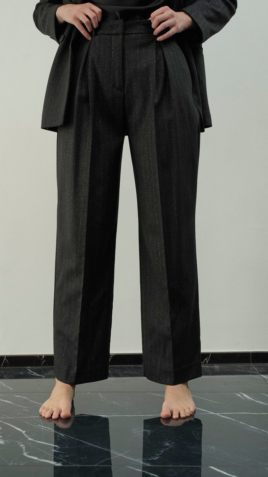 Kontatto - Pantaloni con pinces dettagli lurex - ART.CO231F