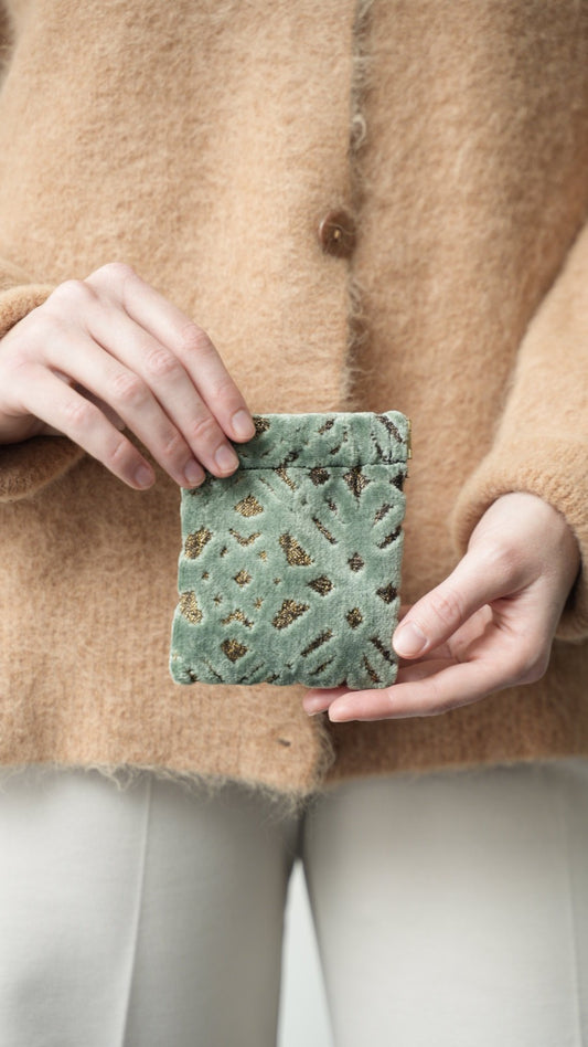 Via Roma - Porta monete, cucito a mano