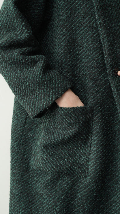 Via Roma - Cappotto sartoriale collo a scialle, pezzo unico