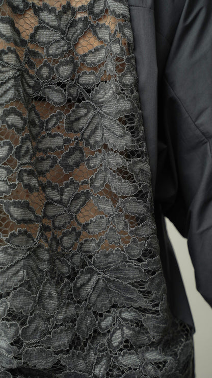 King Kong - Camicia grigia con schiena in pizzo - ART.RI8EG21