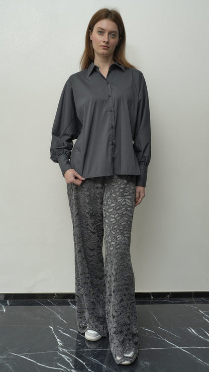 King Kong - Pantaloni grigi in pizzo - ART.RI8EG22