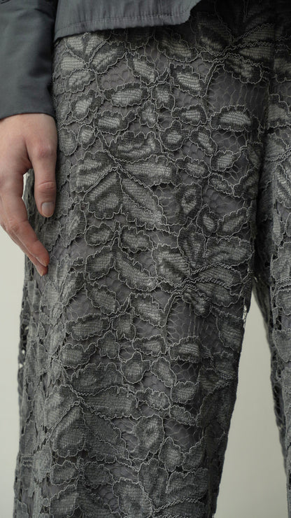 King Kong - Pantaloni grigi in pizzo - ART.RI8EG22