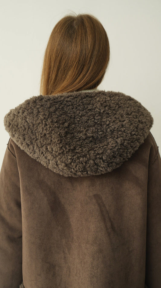 Kontatto - Montone double face con cappuccio - ART.ES100N