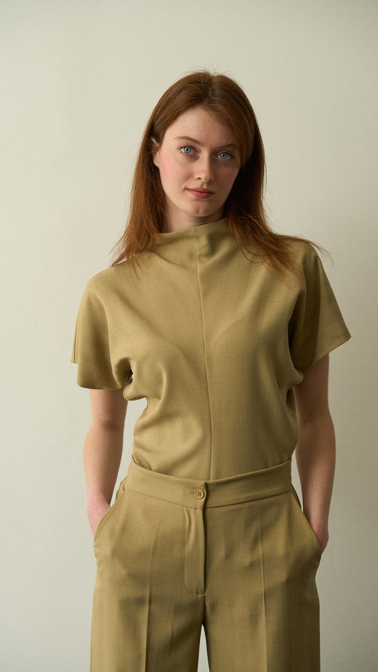 King Kong - Top gessato lurex ART.SP8EG5 Cachi