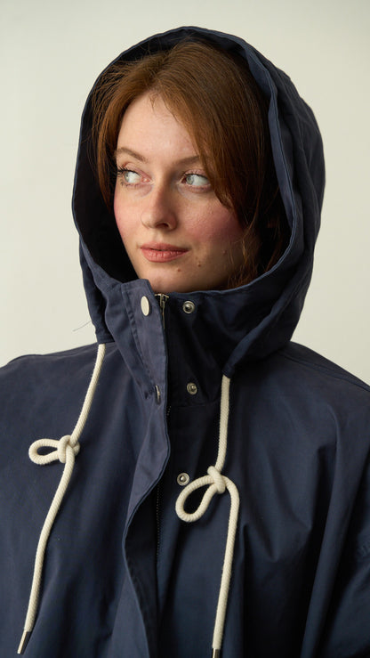 Via Roma - Trench cappa blu art. MD7406