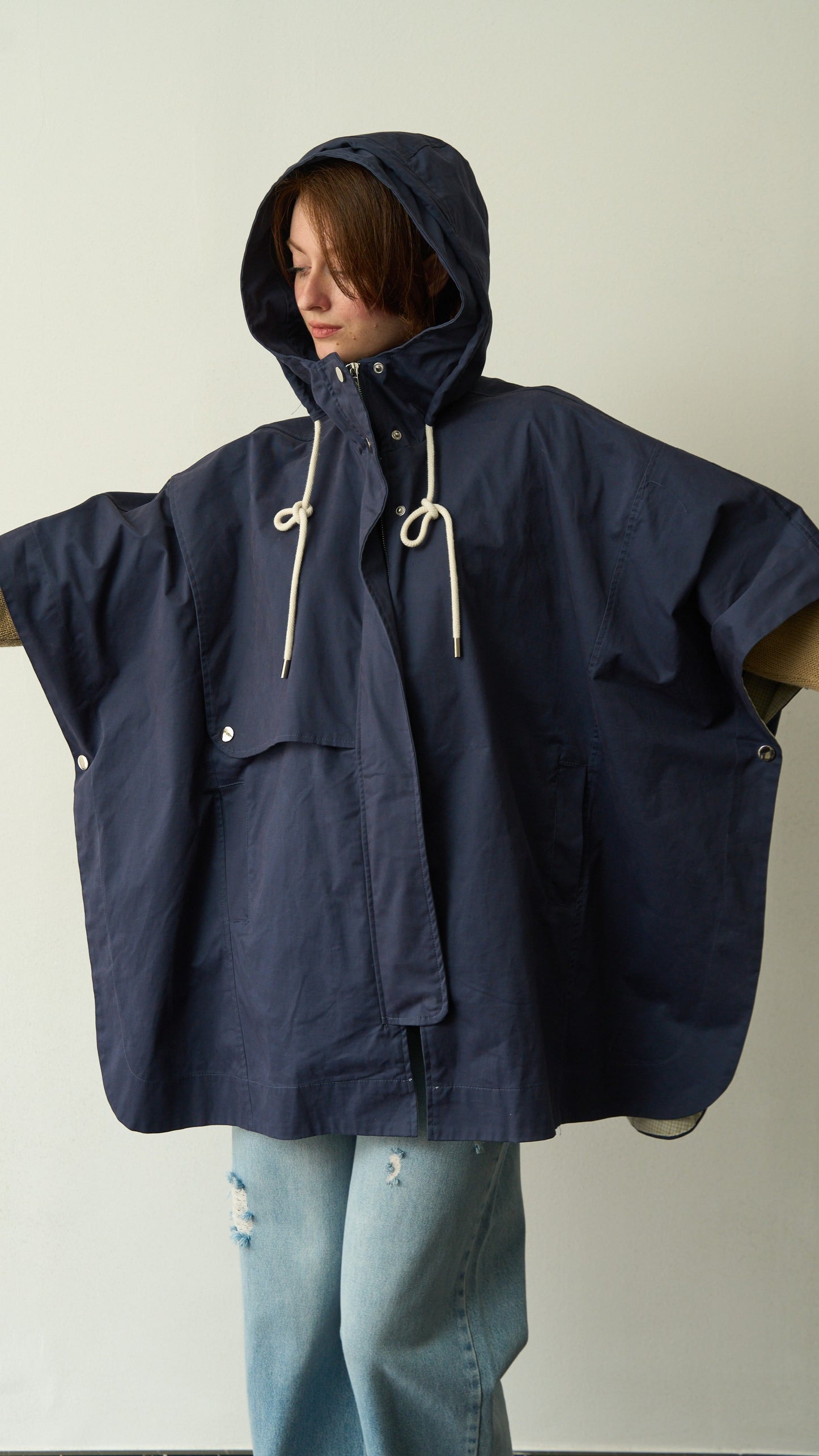 Via Roma - Trench cappa blu art. MD7406