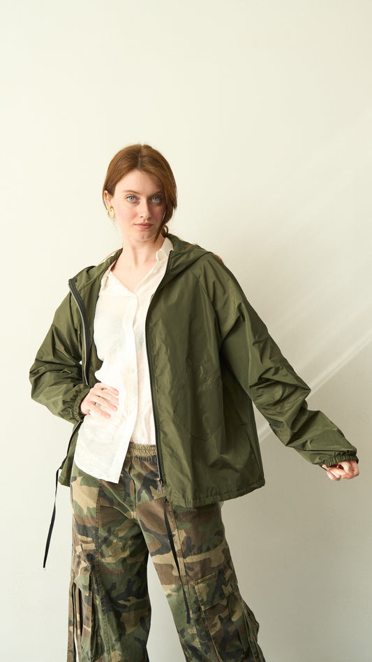 Via Roma - Impermeabile corto con cappuccio art. 8073