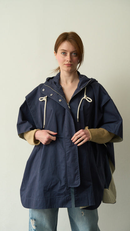 Via Roma - Trench cappa blu art. MD7406