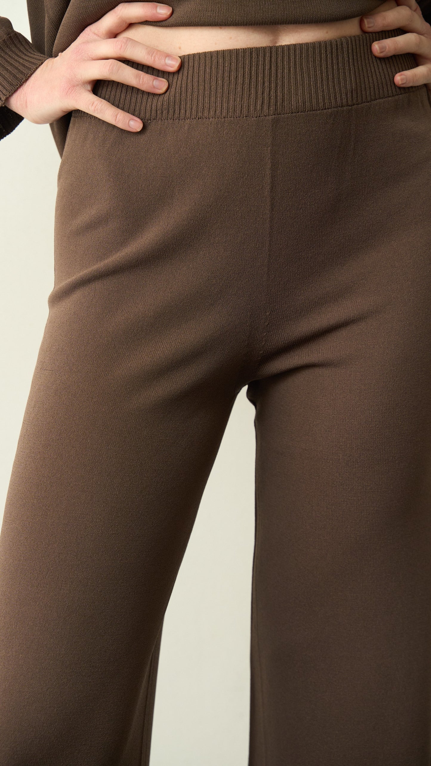 King Kong - Pantalone in maglia marrone art. SP8PA25