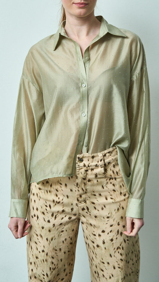 Kontatto - Camicia stondata strass - ART.YM3001C