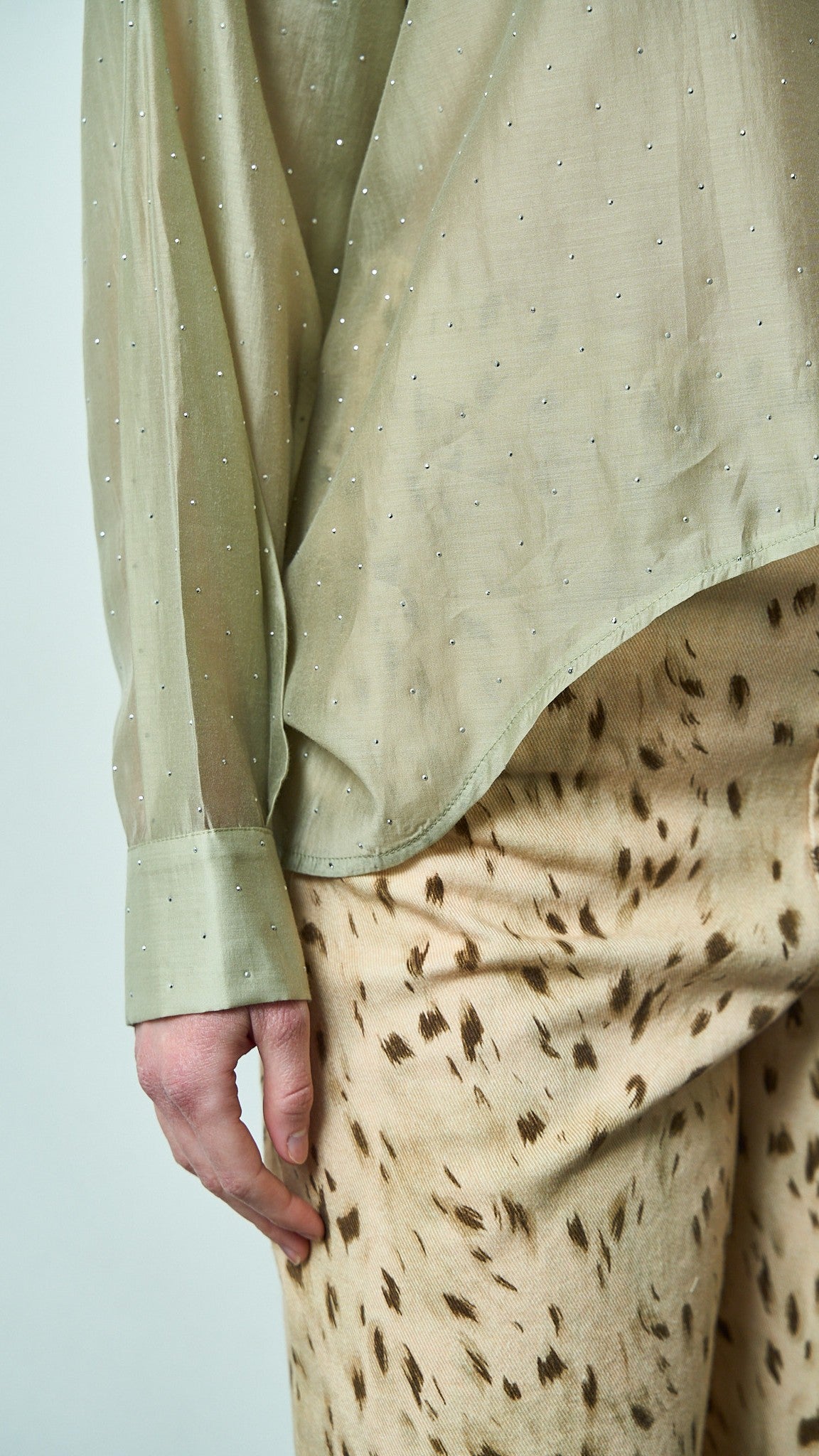 Kontatto - Camicia stondata strass - ART.YM3001C