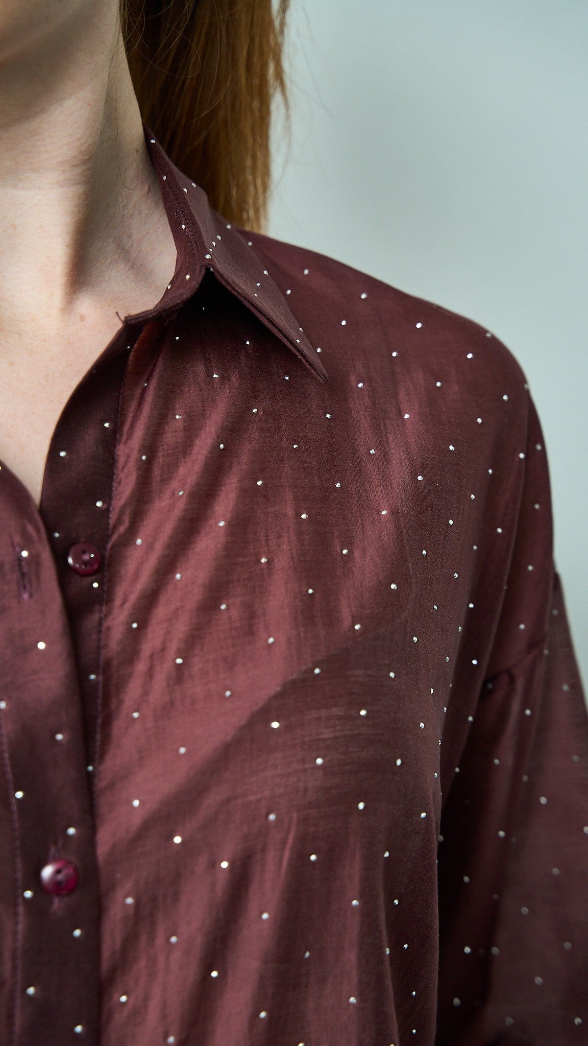 Kontatto - Camicia stondata strass - ART.YM3001C