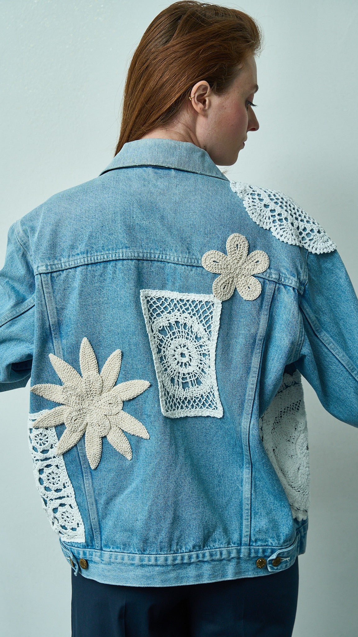 Tensione in - Giubbotto jeans patch crochet - ART.TEVTA0165PE26