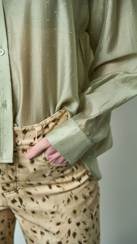 Kontatto - Camicia stondata strass - ART.YM3001C