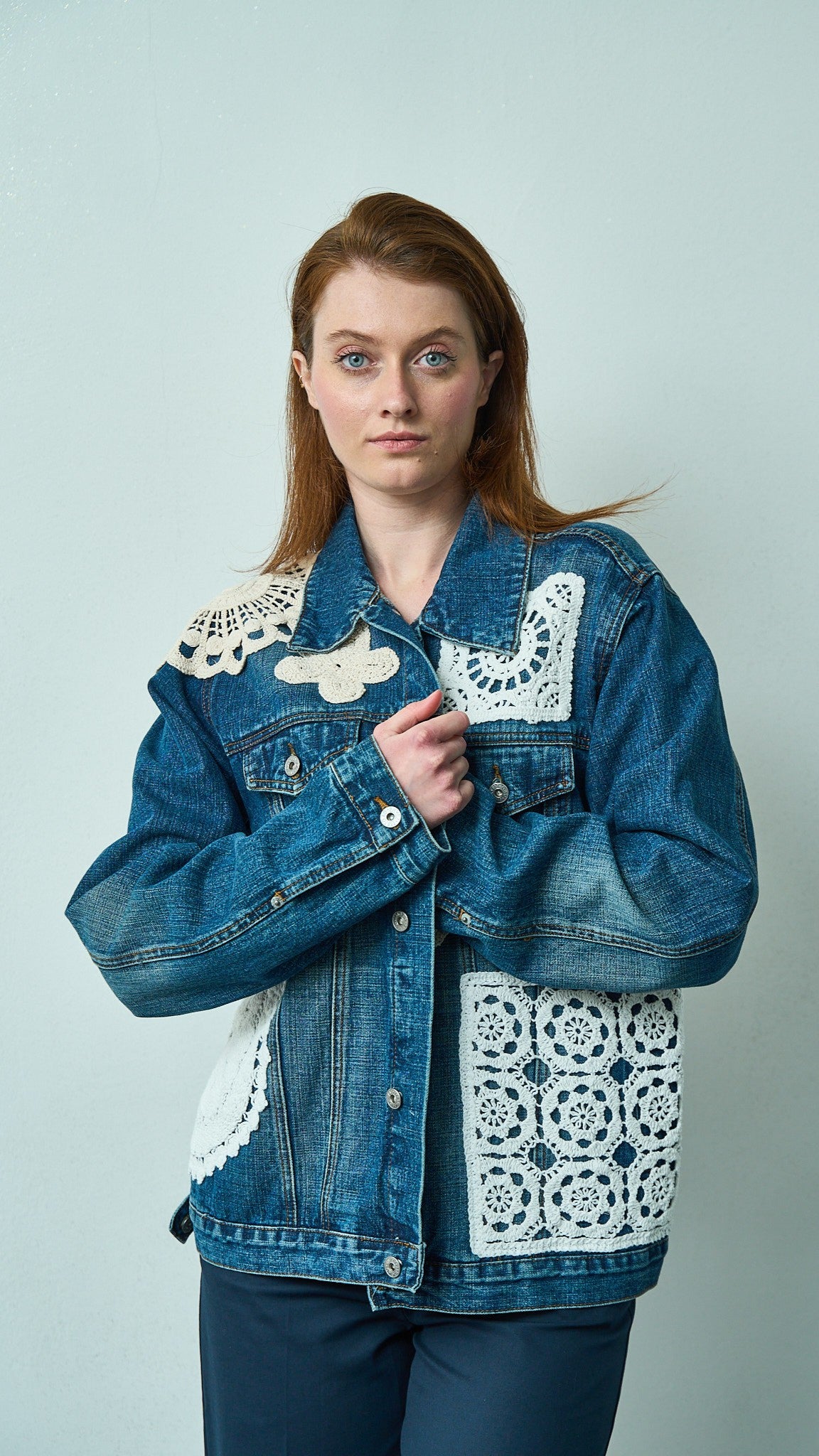 Tensione in - Giacca denim patch crochet - ART.TEVTA0165PE26