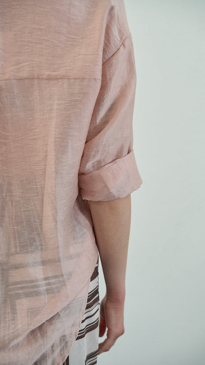 Tensione in - Camicia lyocell con tasca laterale - ART.TE26C3130 Rosa