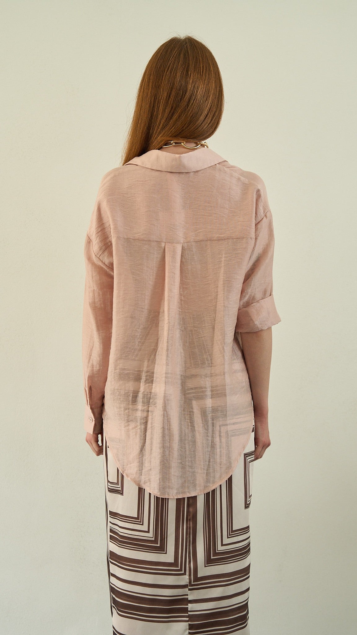 Tensione in - Camicia lyocell con tasca laterale - ART.TE26C3130 Rosa
