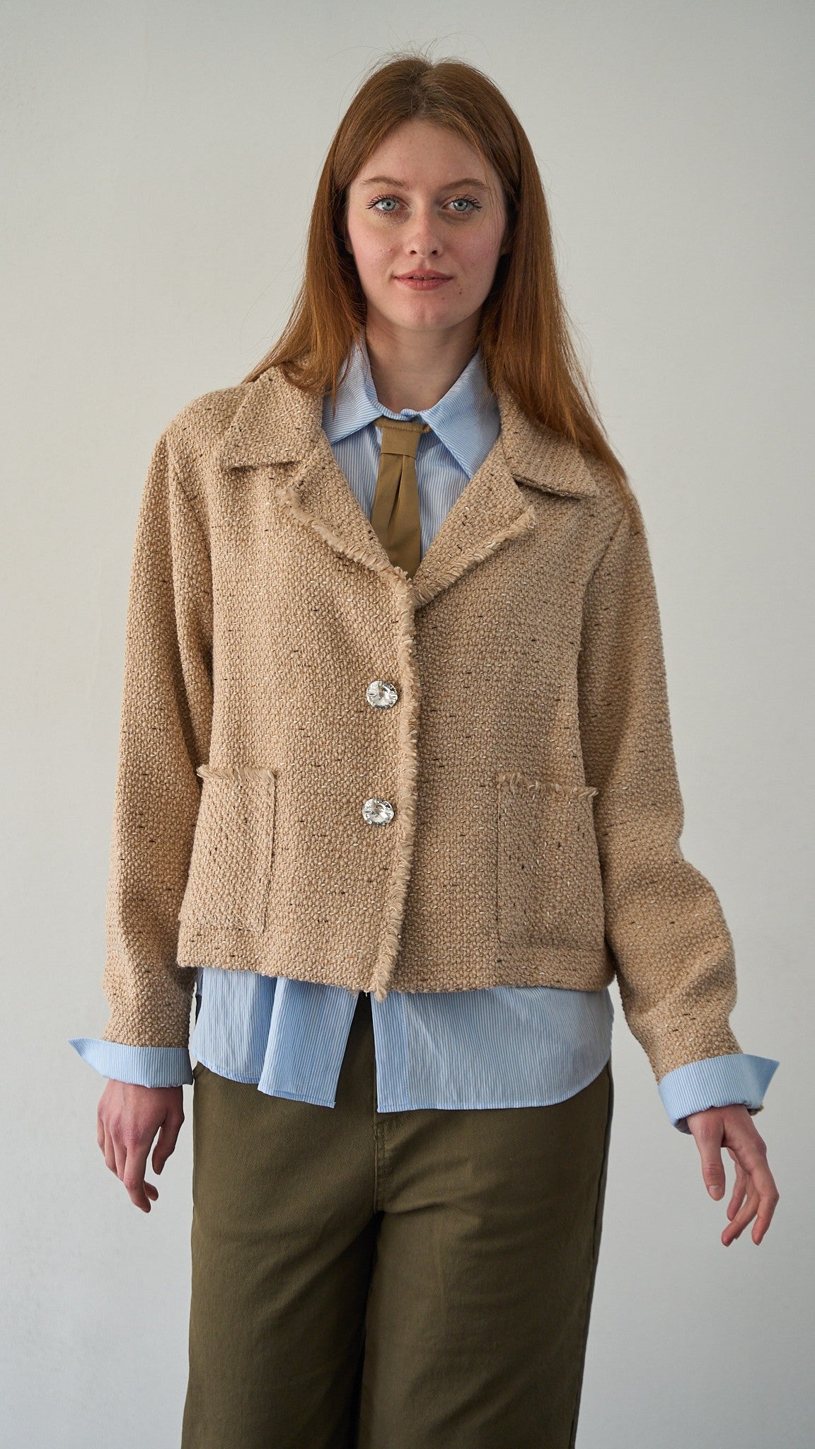 Via Roma - Giacca sartoriale pezzo unico, limited edition Toni del beige