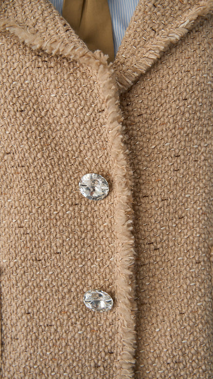 Via Roma - Giacca sartoriale pezzo unico, limited edition Toni del beige