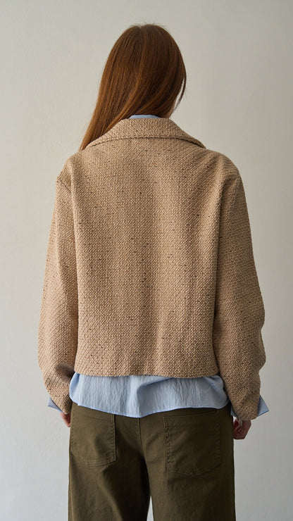 Via Roma - Giacca sartoriale pezzo unico, limited edition Toni del beige