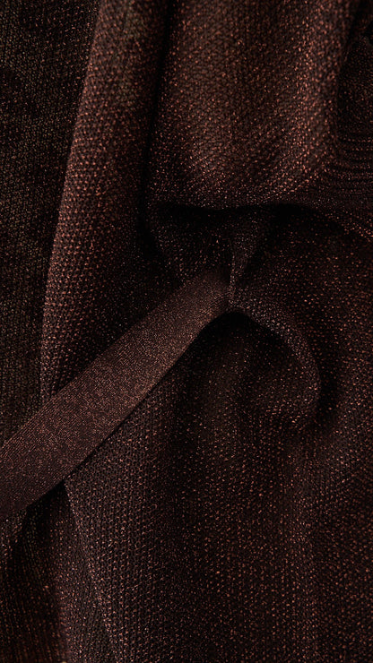 Kontatto - Kimono lurex con cintura ART-3M1554C Moro - Rame lurex