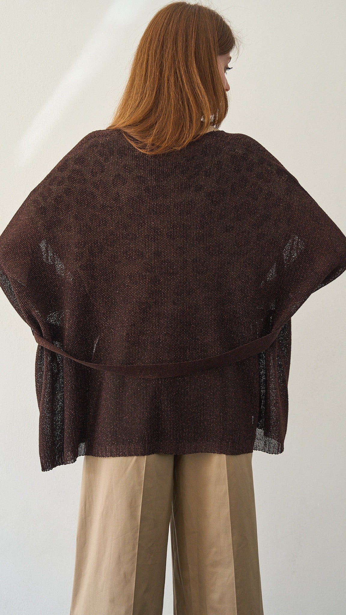 Kontatto - Kimono lurex con cintura ART-3M1554C Moro - Rame lurex