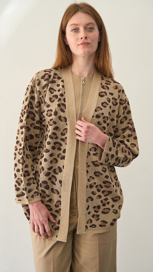 Kontatto - Cardigan lurex maculato  ART.3M1558C Oro - Mou - Moro