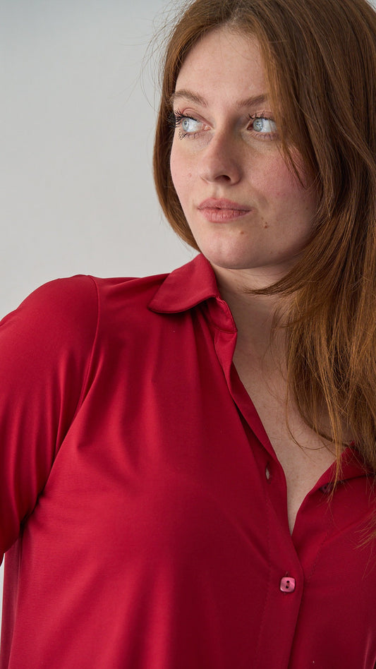 SDB - Camicia spandex con manica tre quarti ART.4350P Fragola