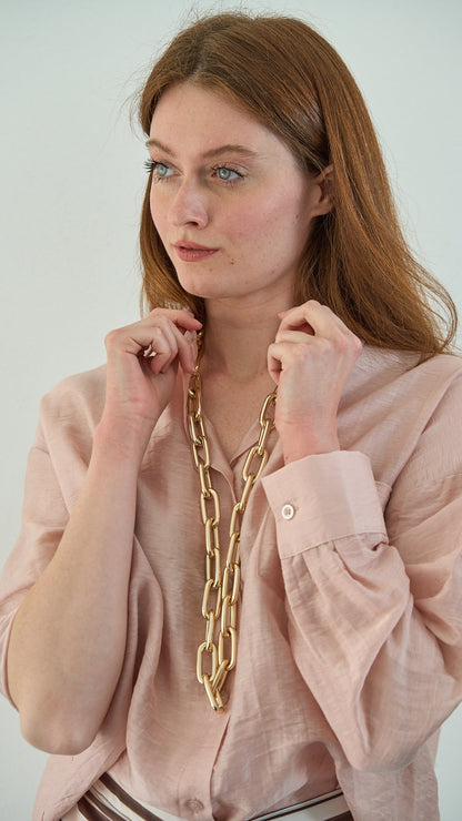 Tensione in - Camicia lyocell con tasca laterale - ART.TE26C3130 Rosa