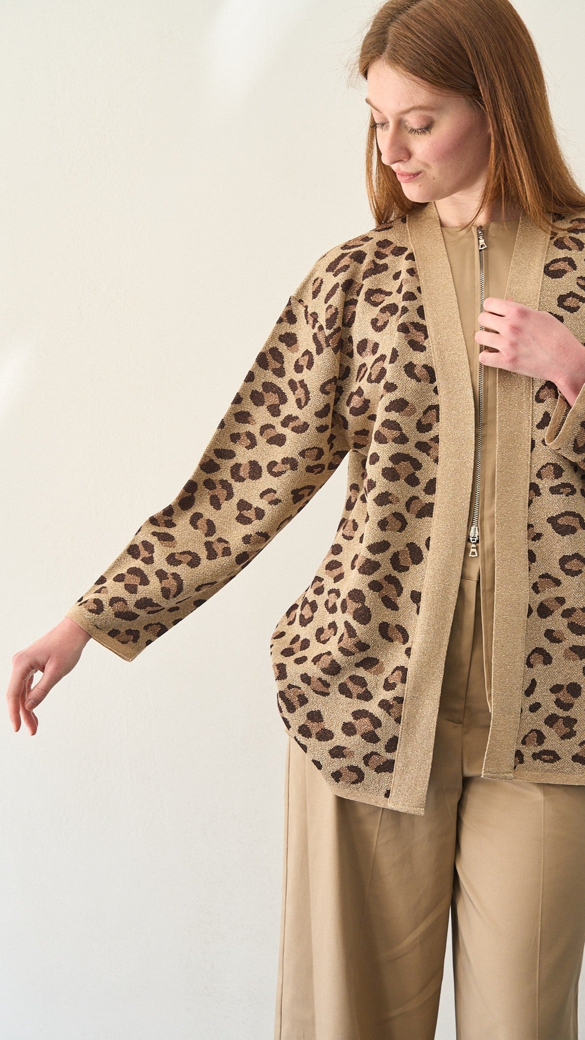 Kontatto - Cardigan lurex maculato  ART.3M1558C Oro - Mou - Moro