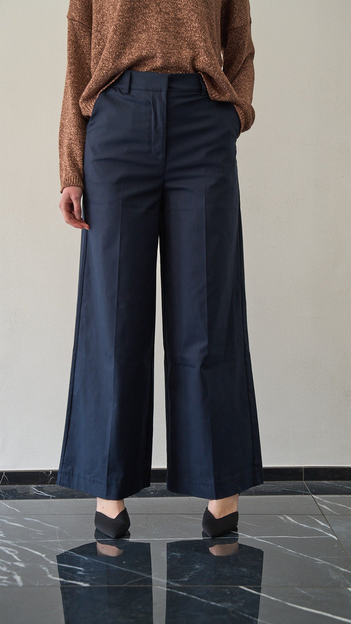 King Kong - Pantalone palazzo in cotone ART. SP8EG17 Blue