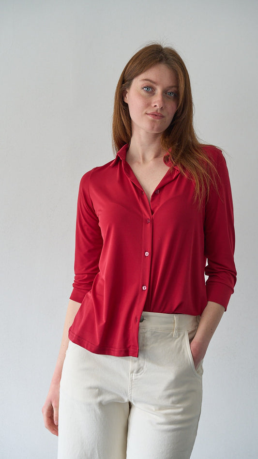 SDB - Camicia spandex con manica tre quarti ART.4350P Fragola