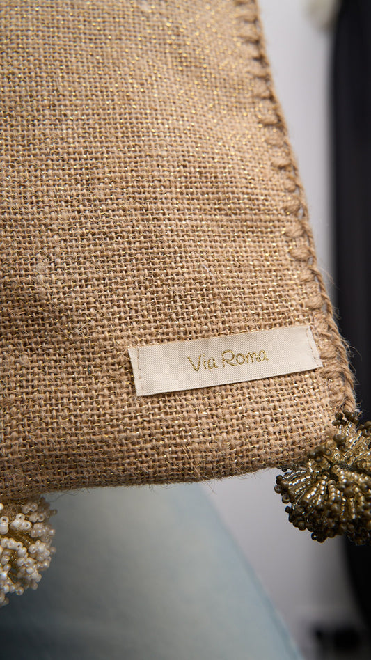 Via Roma - Borsa " Maxi Juta" pezzo unico, limited edition Juta Lurex