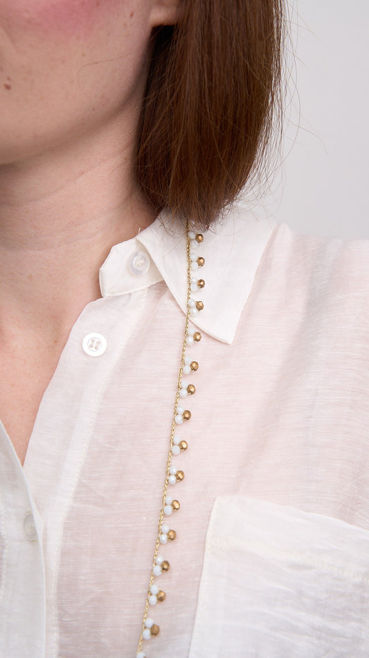 Via Roma - Collana "Tris" Oro - Bianco