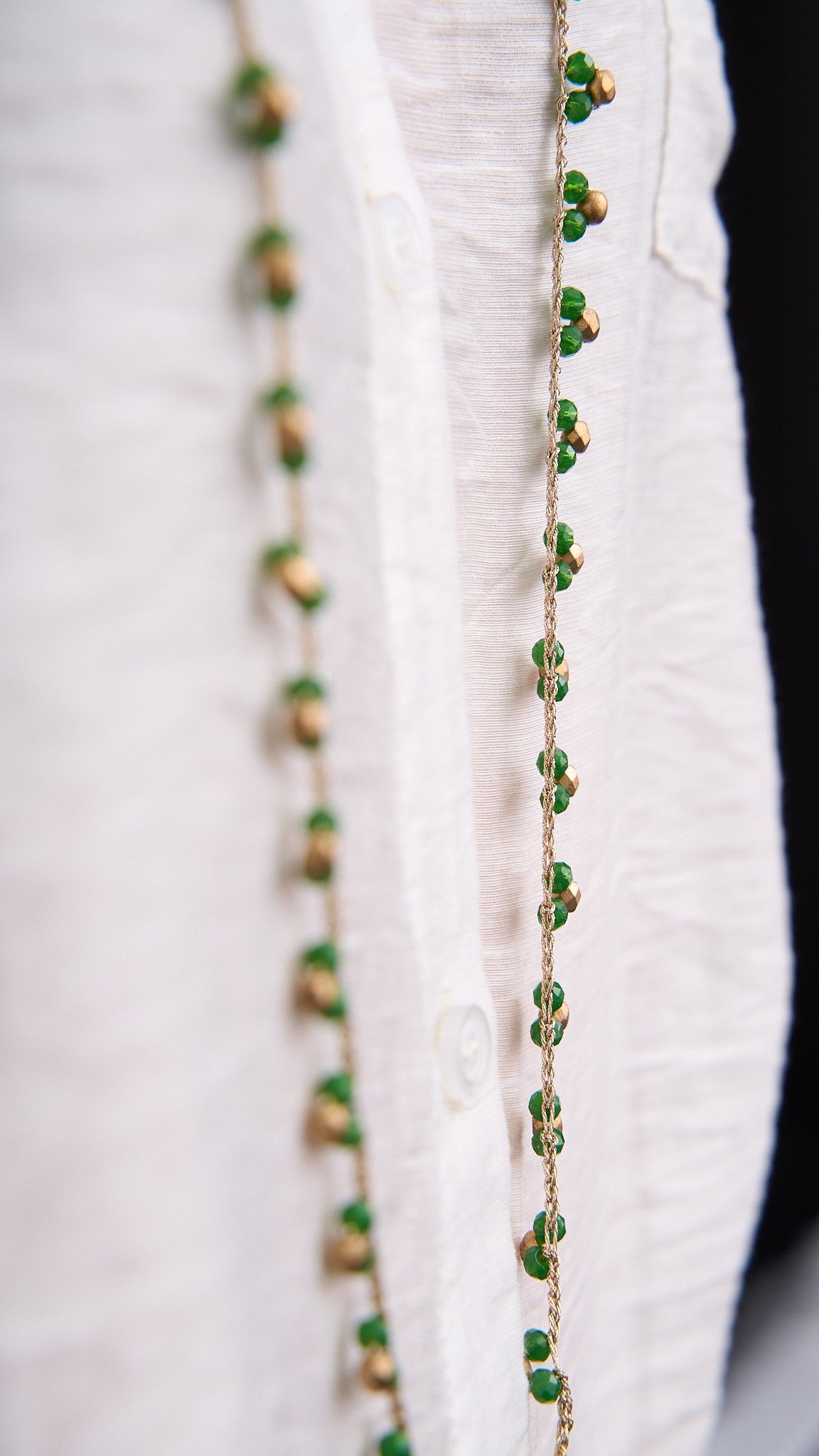 Via Roma - Collana "Tris" Verde - Oro