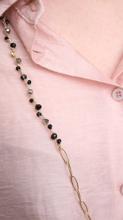 Via Roma - Collana "Antonella" Nero - Grigio - Oro