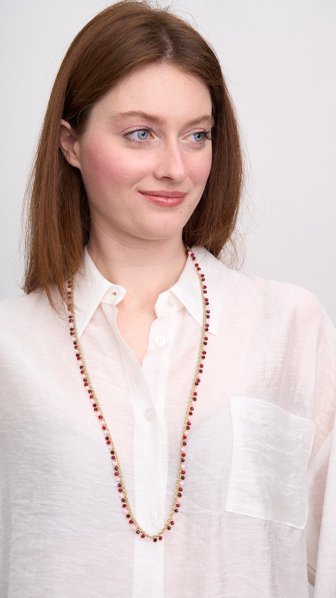 Via Roma - Collana "Daphne" Oro - Bordeaux - Rosso - Rosa